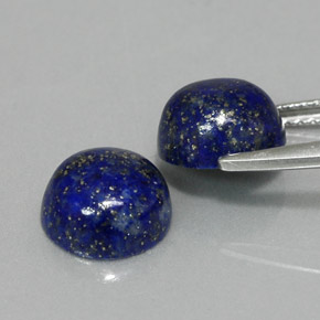 Lapis Lazuli Gemstone in 8 mm (calibrated) Size for Sale, Lapis Lazuli Stone in Royal Blue Color