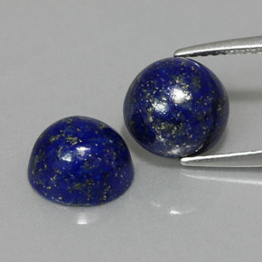 4.77 ct Blue Lapis Lazuli Gemstone, Lapis Lazuli Gem in Round Cabochon Shape for Sale.