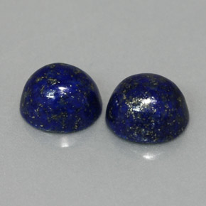 4.77 ct Blue Lapis Lazuli Stone, Natural Lapis Lazuli in Round Cabochon Shape for Sale