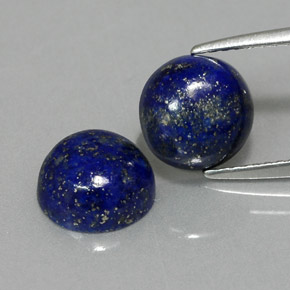 4.68 ct Blue Lapis Lazuli Gemstone, Lapis Lazuli Gem in Round Cabochon Shape for Sale.