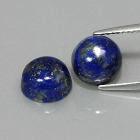 5.03 ct Blue Lapis Lazuli Gemstone, Lapis Lazuli Gem in Round Cabochon Shape for Sale.
