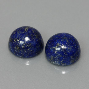 5.19 ct Blue Lapis Lazuli Stone, Natural Lapis Lazuli in Round Cabochon Shape for Sale