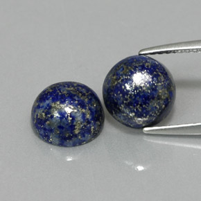 5.16 ct Blue Lapis Lazuli Gemstone, Lapis Lazuli Gem in Round Cabochon Shape for Sale.
