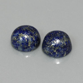 5.16 ct Blue Lapis Lazuli Stone, Natural Lapis Lazuli in Round Cabochon Shape for Sale