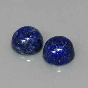 5.22 ct Blue Lapis Lazuli Stone, Natural Lapis Lazuli in Round Cabochon Shape for Sale