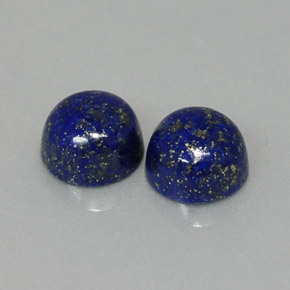 5.28 ct Blue Lapis Lazuli Stone, Natural Lapis Lazuli in Round Cabochon Shape for Sale