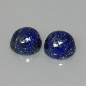 5.21 ct Blue Lapis Lazuli Stone, Natural Lapis Lazuli in Round Cabochon Shape for Sale
