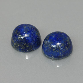 5.36 ct Blue Lapis Lazuli Stone, Natural Lapis Lazuli in Round Cabochon Shape for Sale