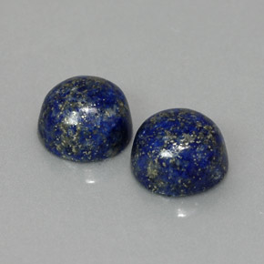 5.43 ct Blue Lapis Lazuli Stone, Natural Lapis Lazuli in Round Cabochon Shape for Sale