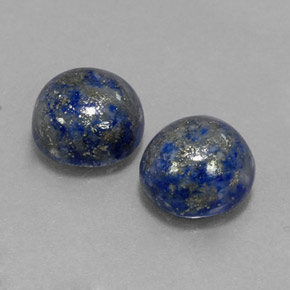 5.03 ct Blue Lapis Lazuli Stone, Natural Lapis Lazuli in Round Cabochon Shape for Sale