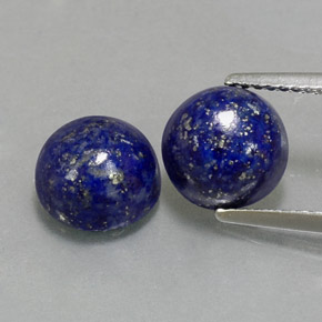 5.14 ct Blue Lapis Lazuli Gemstone, Lapis Lazuli Gem in Round Cabochon Shape for Sale.