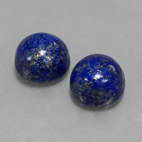 5.06 ct Blue Lapis Lazuli Stone, Natural Lapis Lazuli in Round Cabochon Shape for Sale
