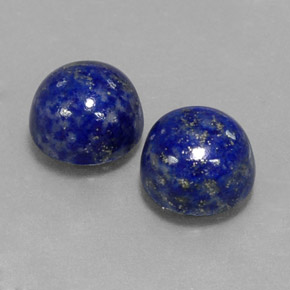 5.38 ct Blue Lapis Lazuli Stone, Natural Lapis Lazuli in Round Cabochon Shape for Sale