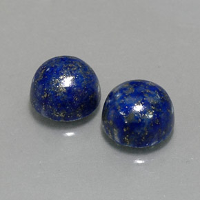 5.43 ct Blue Lapis Lazuli Stone, Natural Lapis Lazuli in Round Cabochon Shape for Sale