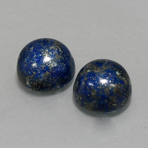 5.28 ct Blue Lapis Lazuli Stone, Natural Lapis Lazuli in Round Cabochon Shape for Sale