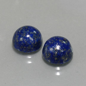 4.94 ct Blue Lapis Lazuli Stone, Natural Lapis Lazuli in Round Cabochon Shape for Sale