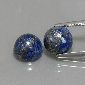 4.91 ct Blue Lapis Lazuli Gemstone, Lapis Lazuli Gem in Round Cabochon Shape for Sale.