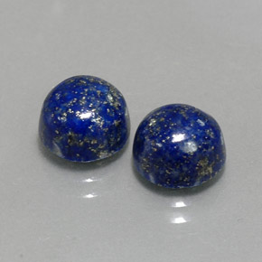 5.48 ct Blue Lapis Lazuli Stone, Natural Lapis Lazuli in Round Cabochon Shape for Sale