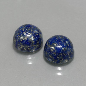 5.42 ct Blue Lapis Lazuli Stone, Natural Lapis Lazuli in Round Cabochon Shape for Sale