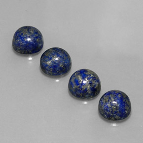 9.85 ct Blue Lapis Lazuli Gemstone, Lapis Lazuli Gem in Round Cabochon Shape for Sale.