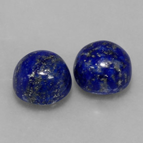 5.20 ct Blue Lapis Lazuli Stone, Natural Lapis Lazuli in Round Cabochon Shape for Sale
