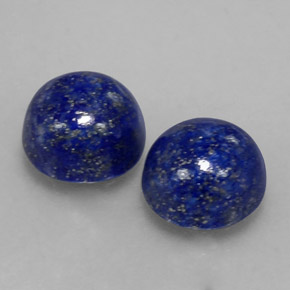 4.83 ct Blue Lapis Lazuli Stone, Natural Lapis Lazuli in Round Cabochon Shape for Sale