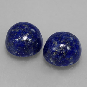 5.65 ct Blue Lapis Lazuli Stone, Natural Lapis Lazuli in Round Cabochon Shape for Sale
