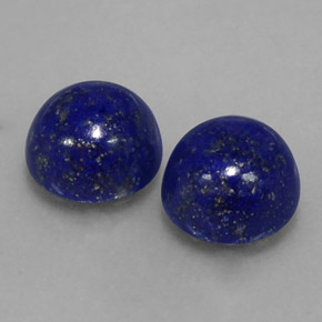 5.03 ct Blue Lapis Lazuli Stone, Natural Lapis Lazuli in Round Cabochon Shape for Sale