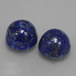 5.36 ct Blue Lapis Lazuli Stone, Natural Lapis Lazuli in Round Cabochon Shape for Sale