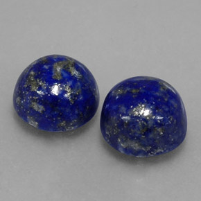 5.14 ct Blue Lapis Lazuli Stone, Natural Lapis Lazuli in Round Cabochon Shape for Sale