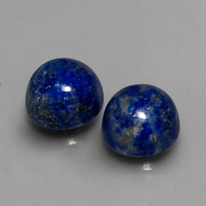 5.10 ct Blue Lapis Lazuli Stone, Natural Lapis Lazuli in Round Cabochon Shape for Sale