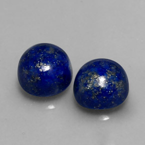 5.50 ct Blue Lapis Lazuli Stone, Natural Lapis Lazuli in Round Cabochon Shape for Sale