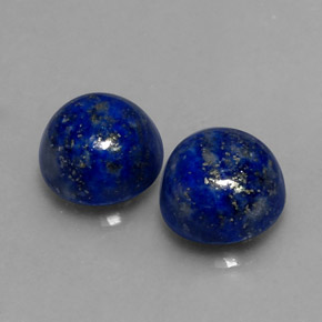 5.06 ct Blue Lapis Lazuli Stone, Natural Lapis Lazuli in Round Cabochon Shape for Sale