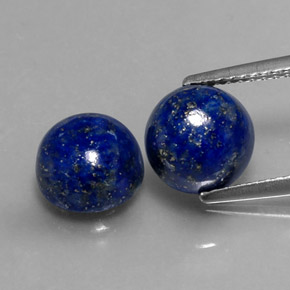 5.17 ct Blue Lapis Lazuli Gemstone, Lapis Lazuli Gem in Round Cabochon Shape for Sale.