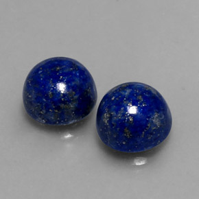 5.17 ct Blue Lapis Lazuli Stone, Natural Lapis Lazuli in Round Cabochon Shape for Sale