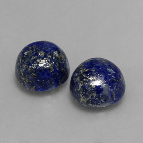 5.36 ct Blue Lapis Lazuli Stone, Natural Lapis Lazuli in Round Cabochon Shape for Sale