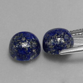 Lapis Lazuli Gemstone in 8 mm (calibrated) Size for Sale, Lapis Lazuli Stone in Royal Blue Color