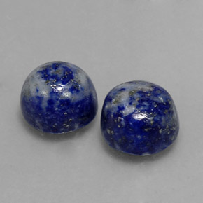 5.88 ct Blue Lapis Lazuli Stone, Natural Lapis Lazuli in Round Cabochon Shape for Sale