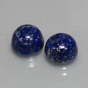 4.99 ct Blue Lapis Lazuli Stone, Natural Lapis Lazuli in Round Cabochon Shape for Sale