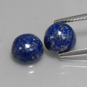 4.75 ct Blue Lapis Lazuli Gemstone, Lapis Lazuli Gem in Round Cabochon Shape for Sale.
