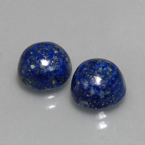 4.75 ct Blue Lapis Lazuli Stone, Natural Lapis Lazuli in Round Cabochon Shape for Sale