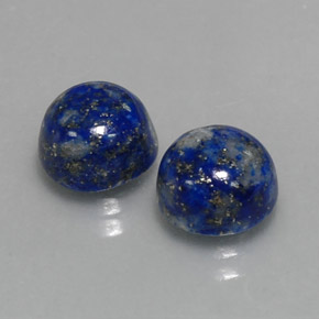 5.11 ct Blue Lapis Lazuli Stone, Natural Lapis Lazuli in Round Cabochon Shape for Sale
