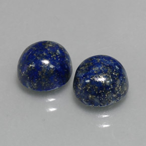 5.24 ct Blue Lapis Lazuli Stone, Natural Lapis Lazuli in Round Cabochon Shape for Sale