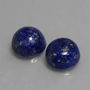 4.91 ct Blue Lapis Lazuli Stone, Natural Lapis Lazuli in Round Cabochon Shape for Sale
