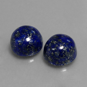 5.50 ct Blue Lapis Lazuli Stone, Natural Lapis Lazuli in Round Cabochon Shape for Sale