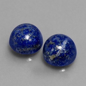 5.37 ct Blue Lapis Lazuli Stone, Natural Lapis Lazuli in Round Cabochon Shape for Sale