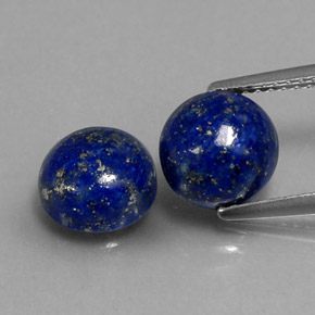 4.32 ct Blue Lapis Lazuli Gemstone, Lapis Lazuli Gem in Round Cabochon Shape for Sale.
