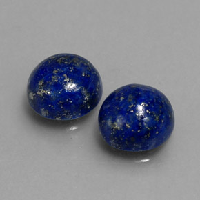 4.32 ct Blue Lapis Lazuli Stone, Natural Lapis Lazuli in Round Cabochon Shape for Sale