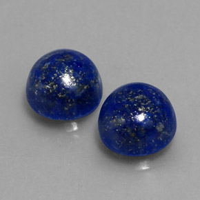 4.94 ct Blue Lapis Lazuli Stone, Natural Lapis Lazuli in Round Cabochon Shape for Sale