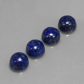 10.55 ct Blue Lapis Lazuli Gemstone, Lapis Lazuli Gem in Round Cabochon Shape for Sale.
